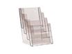 INOVSHOP - Porte-brochures de comptoir A4 - 4 compartiments