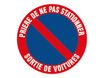 Pickup - Pictogramme rond - Défense de stationner / sortie de voitures - 300 mm
