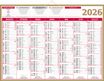 Calendrier bancaire année civile BOUCHUT "Quarantor" 40,5 x 55 cm Pefc 70 %