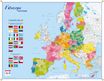 Carte murale souple pelliculée effaçable BOUCHUT "Europe Politique" 66 x 84,5 cm Pefc 70 %