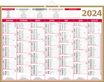Bouchut Quarantor - Calendrier bancaire 7 mois par face - 40,5 x 55 cm