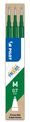 Pilot Frixion Ball - 3 Recharges pour rollers effaçables - 0,7 mm - vert