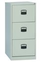 Classeur métallique monobloc professionnels - 3 tiroirs - H102 x L41 x P62 cm - gris clair