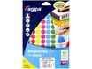 Apli Agipa - Etui A5 - 672 Pastilles adhésives - couleurs assorties multi-usages - diamètre 15 mm - réf 11996