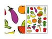 Apli Agipa - Adhesivo de decoración - fruits and vegetables - 3 hojas - no permanente
