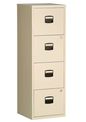 Classeur métallique monobloc - 4 tiroirs - H130 x L41 x P40 cm - beige
