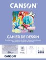 Canson - Cahier à dessin 17 x 22 cm - 32 pages - 120g - blanc