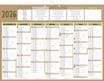 Calendrier bancaire année civile BOUCHUT "Natura" 40,5 x 55 cm coloris beige