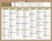 Calendrier bancaire année civile BOUCHUT "Natura Mini" 21 x 26,5 cm coloris beige