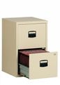 Classeur métallique monobloc - 2 tiroirs - H67 x L41 x P40 cm - gris clair