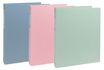 Exacompta AutentiK - Classeur à anneaux - largeur de dos : 40 mm - pour A4 (210 x 297 mm) - capacité : 275 feuilles - bleu gris, rose bonbon, vert sauge