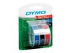 Dymo - Ruban d'étiquettes auto-adhésives 3D - 3 rouleaux (9 mm x 3 m) - Noir, bleu et rouge