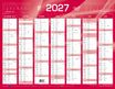 Quo Vadis - Calendrier mural - Français - Classic - Rouge - 14 mois de décembre à janvier - 43x33,5 cm - Papier Clairefontaine blanc - Fabrication française