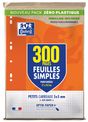 Oxford - feuilles simples A4 - 300 pages - petits carreaux (5x5 mm) - perforées