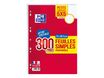 Oxford - feuilles simples A4 - 300 pages - petits carreaux (5x5 mm) - perforées