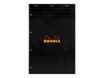 Rhodia Basics - Bloc notes - A4 + - 160 pages - grands carreaux - 80g - noir
