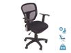 Fauteuil de bureau PHOENIX - accoudoirs fixes - noir