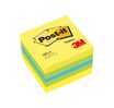 Post-it - Mini Bloc Cube citron - jaune/vert/bleu - 400 feuilles - 51 x 51 mm