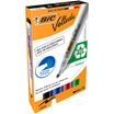 BIC VELLEDA 1701 - Pack de 4 marqueurs effaçables - pointe ogive - couleurs assorties