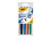 BIC VELLEDA 1741 - 4 Marqueurs - effaçables - pour tableau blanc - noir, rouge, bleu, vert - 1.4 mm
