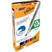 BIC VELLEDA 1751 - Pack de 4 marqueurs effaçables - pointe biseau - couleurs assorties