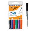 BIC VELLEDA 1741 - Pack de 6 marqueurs effaçables - pointe ogive - couleurs assorties