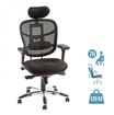 Fauteuil de bureau TECKNET - accoudoirs réglables - appuie-tête réglable - noir