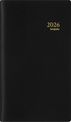 Agenda de poche Genova Breplan - 1 semaine sur 2 pages - 9 x 16 cm - noir - Brepols