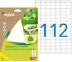Apli Agipa - Etui A5 - 1568 Étiquettes 100% recyclées blanches multi-usages - 12 x 18,3 mm - coins arrondis - réf 101242