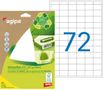 Apli Agipa - Etui A5 - 1008 Étiquettes 100% recyclées blanches multi-usages - 16 x 22 mm - coins arrondis - réf 101243