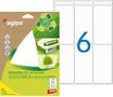 Apli Agipa - Etui A5 - 84 Étiquettes 100% recyclées blanches multi-usages - 97 x 46 mm - coins arrondis - réf 101250