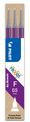 Pilot Frixion Point - 3 Recharges pour rollers effaçables - 0,5 mm - violet
