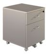 Caisson mobile WINCH 2 tiroirs dont 1 pour dossiers suspendus - Aluminium