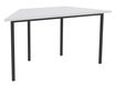 Table de réunion Trapèze - 120 x 60 cm - Pieds carrés anthracite - Blanc perle