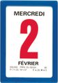Oberthur Classique - Ephéméride bleu - 6,3 x 9,2 cm