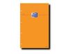 Oxford - Pack de 5 Blocs notes - A4 + - 160 pages - petits carreaux - 80g - perforés - orange