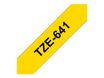 Brother TZe641 - Ruban d'étiquettes auto-adhésives - 1 rouleau (18 mm x 8 m) - fond jaune écriture noire 