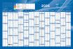 Quo Vadis - Calendrier horizontal 13 mois sur 1 face - 43 x 65 cm - bleu