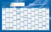 Quo Vadis - Calendrier mural - Français - Classic - Bleu - 13 mois de janvier à janvier - 65x40,5 cm - Papier Clairefontaine blanc - Fabrication française