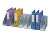 Trieur pour classeurs à levier - 10 cases fixes - L 89,7 cm - gris