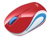Logitech M187 - Mini souris sans fil - rouge