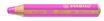 STABILO Woody 3 in 1 - Crayon de couleur pointe large - rose
