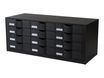 Bloc de classement 12 tiroirs - compatible avec les armoires EASY OFFICE - noir
