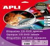 Apli Agipa - 50 Étiquettes pour CD/DVD opaques - diamètre 117 mm