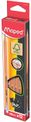 Maped Black'Peps - Pack de 12 crayons à papier - HB - 2,2 mm - embout gomme