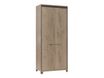 Armoire haute MAMBO - L80 x H187 x P46 - 2 portes - Chêne/chocolat
