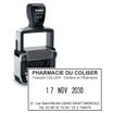 Tampon dateur métallique + 4 lignes de texte personnalisés - zone d'impression 49 x 28 mm - Trodat Professional 5440