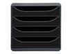 Exacompta BigBox - Module de classement 4 tiroirs - noir/noir