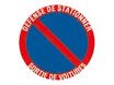 Pickup - Pictogramme rond - Défense de stationner / sortie de voitures - 200 x 200 mm