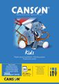 Canson Kids - Bloc dessin peinture - 20 feuilles - A4 - 200 gr - blanc